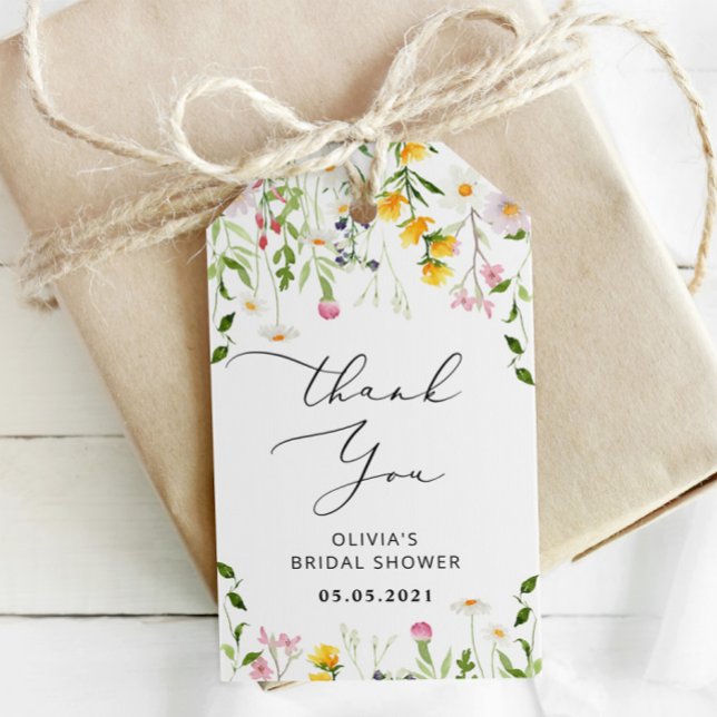 Wildflowers bridal shower thank you tag (Creator Uploaded)