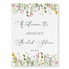 Wildflowers bridal shower welcome foam board
