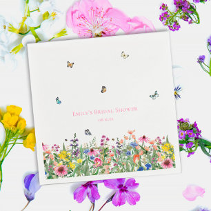 Wildflowers & Butterflies Bridal Shower  Napkin