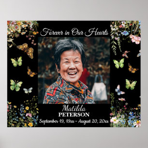 Wildflowers Butterflies Celebration Of Life  Poster