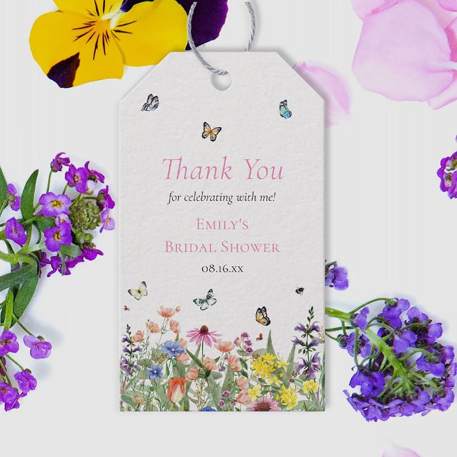 Wildflowers & Butterflies Thank You  Gift Tags (Creator Uploaded)