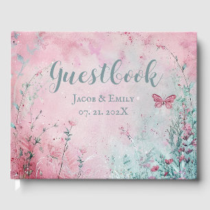 Wildflowers & Butterflies Wedding Customisable Guest Book