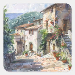 Wildflowers by a Lake Square Sticker