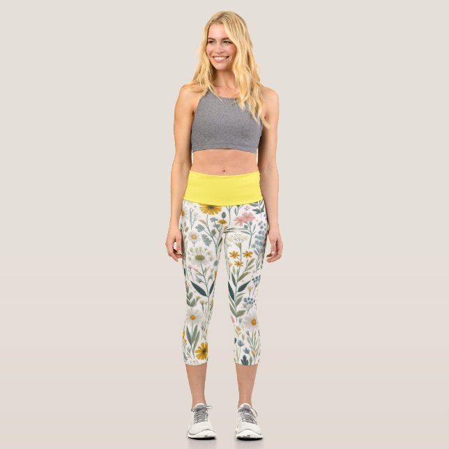 Wildflowers Capri Leggings (Front)