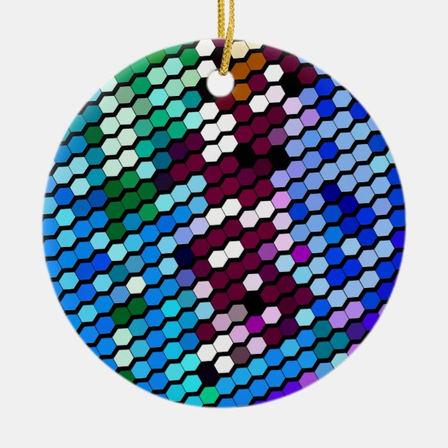 WILDFLOWERS CERAMIC TREE DECORATION (Front)