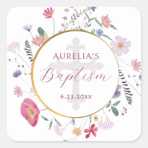 Wildflowers Circle Baptism sticker