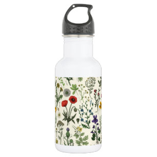 Wildflowers collage 532 ml water bottle