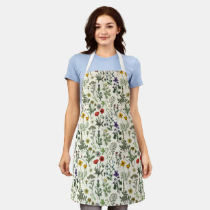 Wildflowers collage apron