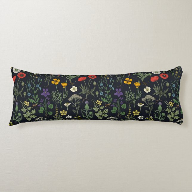 Wildflowers collage body cushion (Front)