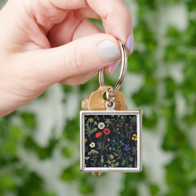 Wildflowers collage key ring (Hand)