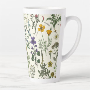 Wildflowers collage latte mug