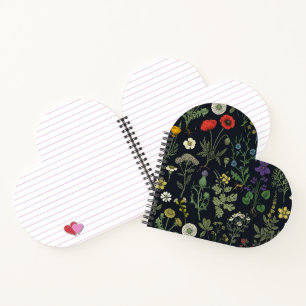Wildflowers collage notebook