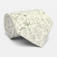 Wildflowers collage/ off white and sage