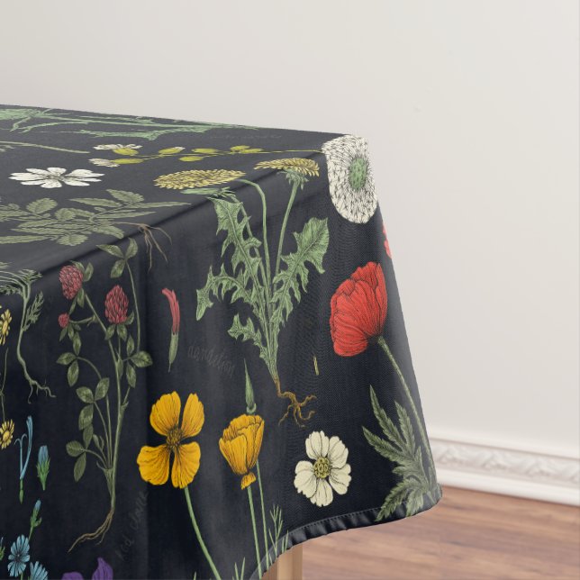Wildflowers collage tablecloth (In Situ)