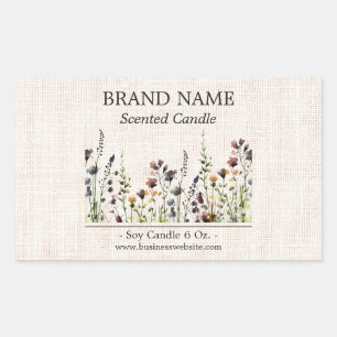 Wildflowers Colour Boho Product Label 