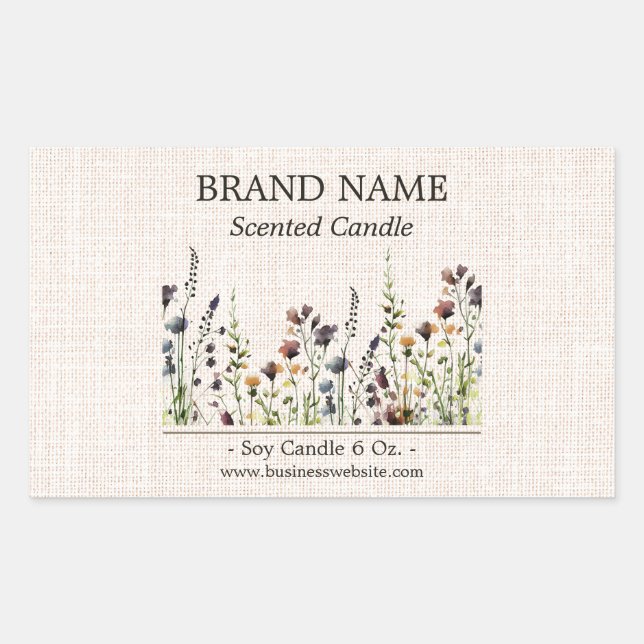 Wildflowers Colour Boho Product Label  (Front)