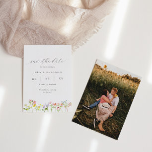 Wildflowers Cottagecore Photo Wedding Save The Date