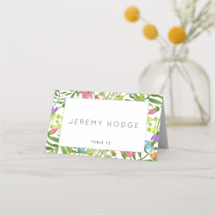 Wildflowers Country Botanical Wedding Place Card