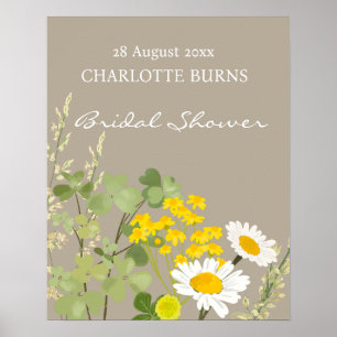 Wildflowers Custom Bridal Shower Poster