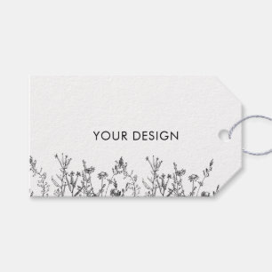 Wildflowers Custom Logo Hang Tags with String