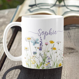 Wildflowers Custom script name Coffee Mug