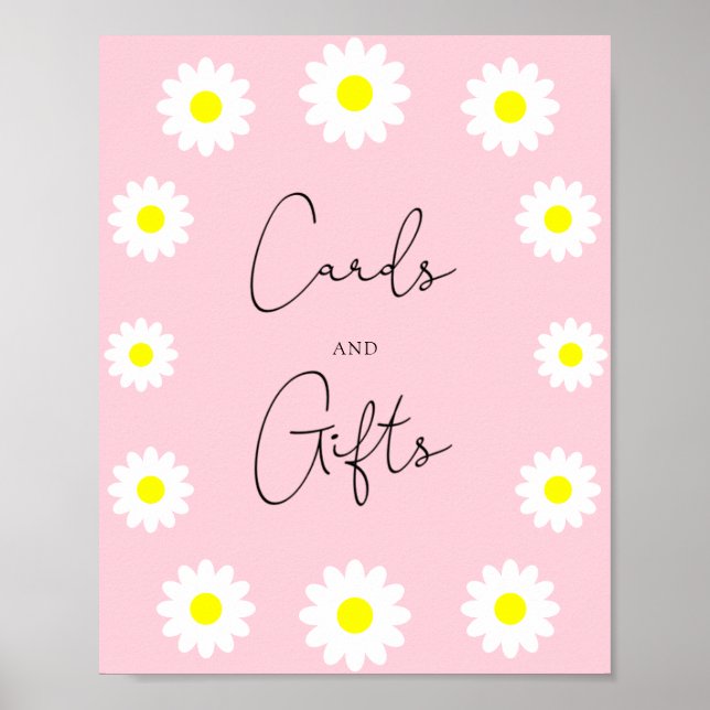 Wildflowers daisy - cards and gifts baby shower poster (Front)