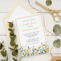 Wildflowers Daisy Lavender Botanical Bridal Shower