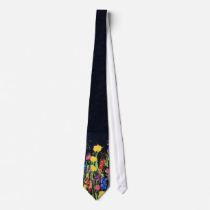 Wildflowers Dance At Night  Art Tie