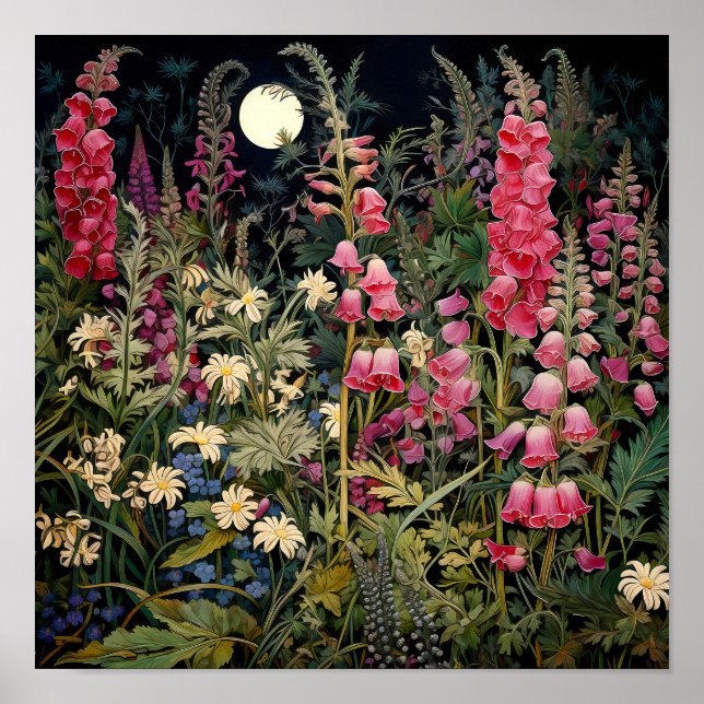 Wildflowers Dark Art Print  (Front)