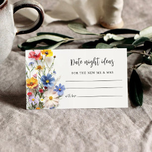 Wildflowers Date Night Ideas bridal Enclosure Card
