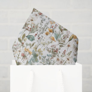 Wildflowers Decoupage Paper, Fall Floral Tissue Paper