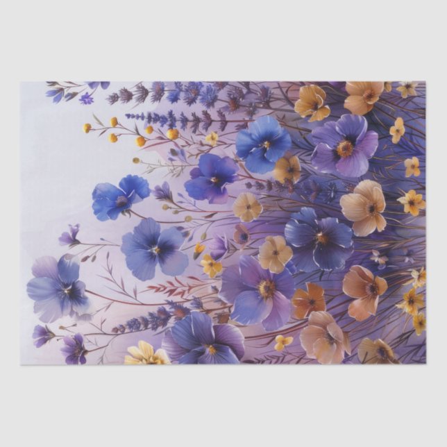 Wildflowers Decoupage Tissue Paper (Front)