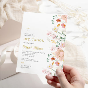 Wildflowers Dedication Invitation