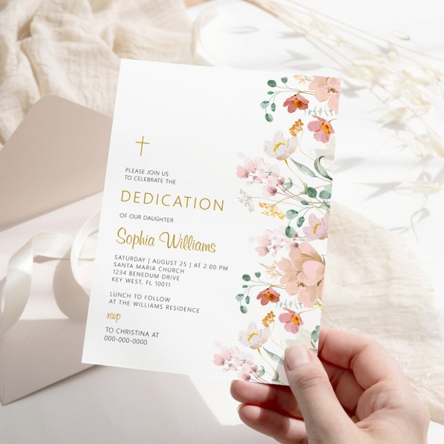 Wildflowers Dedication Invitation (Creator Uploaded)