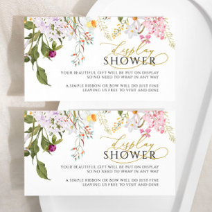 Wildflowers Display Shower Ticket Enclosure Card