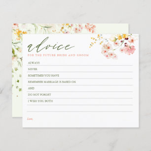 Wildflowers Elegant Advice Card
