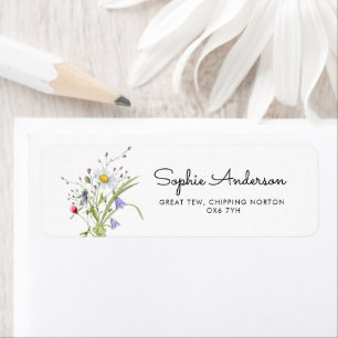 Wildflowers Elegant  Baby Shower Address