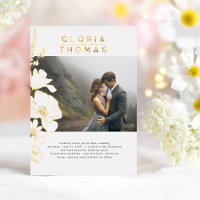 Wildflowers Elegant Modern Wedding Photo