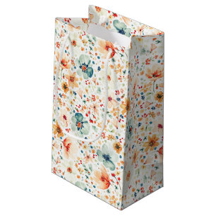 Wildflowers Elegant Romantic Fall Favours Small Gift Bag
