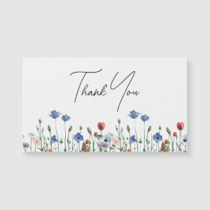 Wildflowers Elegant Script Thank you