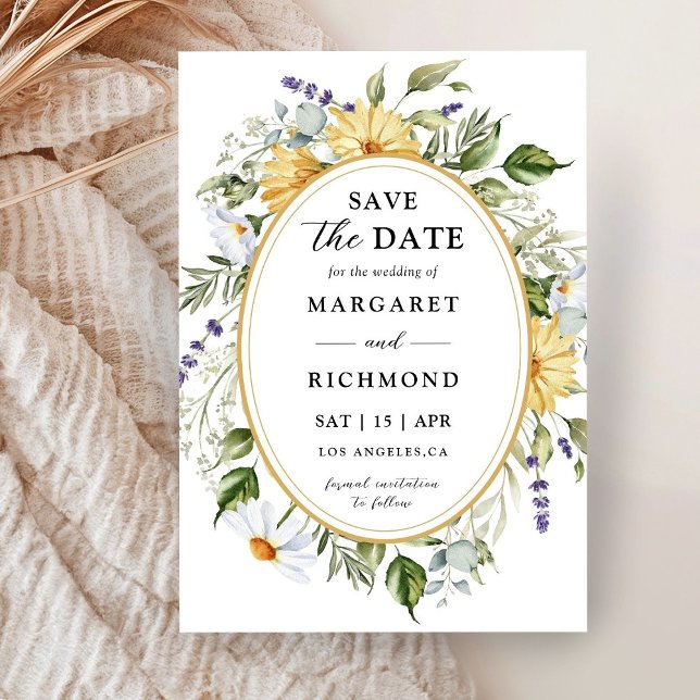 Wildflowers Elegant Vintage Wedding Save The Date  Invitation (Creator Uploaded)