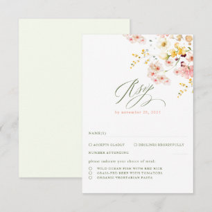 Wildflowers Elegant Wedding RSVP