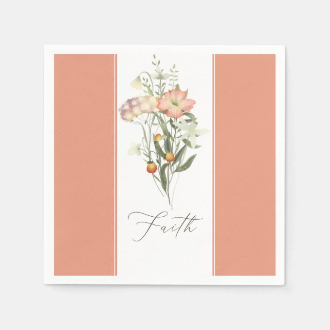 Wildflowers Faith Napkin (Front)