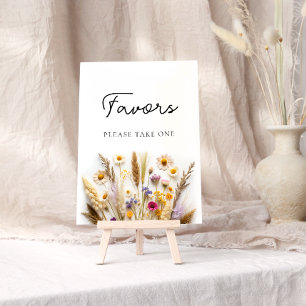 Wildflowers Favours Please Take One Poster