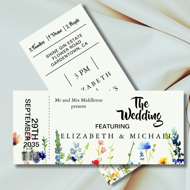 Wildflowers Festival Theme Floral Wedding  Invitation (Creator Uploaded)