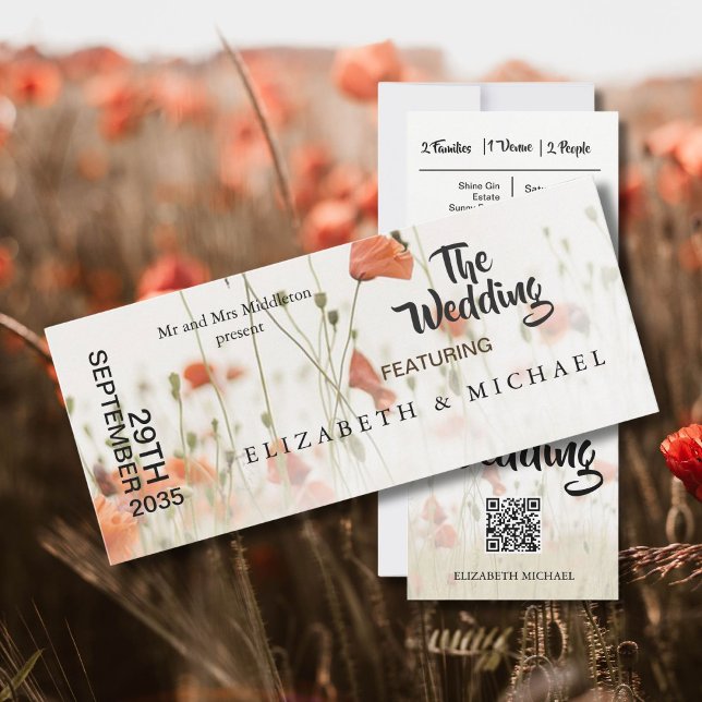 Wildflowers Festival Theme Floral Wedding  Invitation (Creator Uploaded)