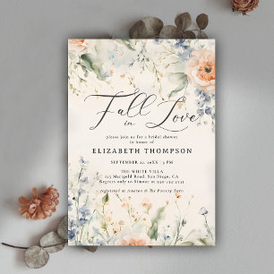Wildflowers Fête Romantic Fall Love Bridal Shower Invitation
