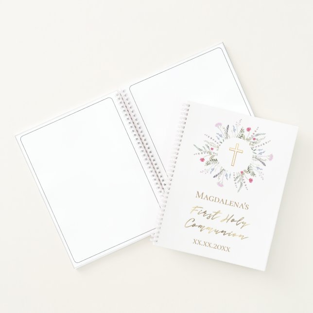 wildflowers First Holy Communion Guest Book (Inside)