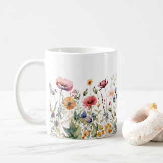 Wildflowers Floral, Botanical Garden, Colorful gif Coffee Mug