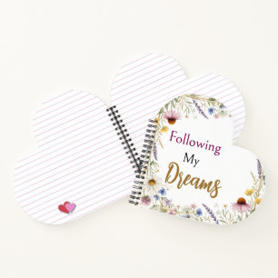 Wildflowers Floral Botanical Watercolor, Foliage Notebook